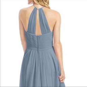 Azazie dusty blue A0 size worn once!